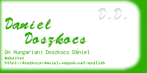 daniel doszkocs business card