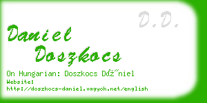 daniel doszkocs business card